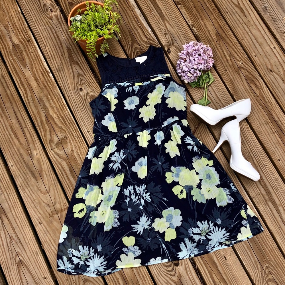 Blue Floral Loft Dress